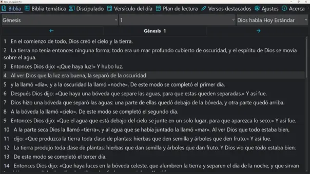 BIBLIA EN ESPAÑOL PRO - Aplicación bíblica multiversión gratuita para Windows Screenshot (284)