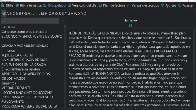 BIBLIA EN ESPAÑOL PRO - Aplicación bíblica multiversión gratuita para WindowsScreenshot (286)