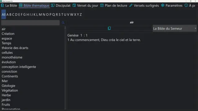 Bible Française Pro - Application biblique multiversion gratuite pour Windows