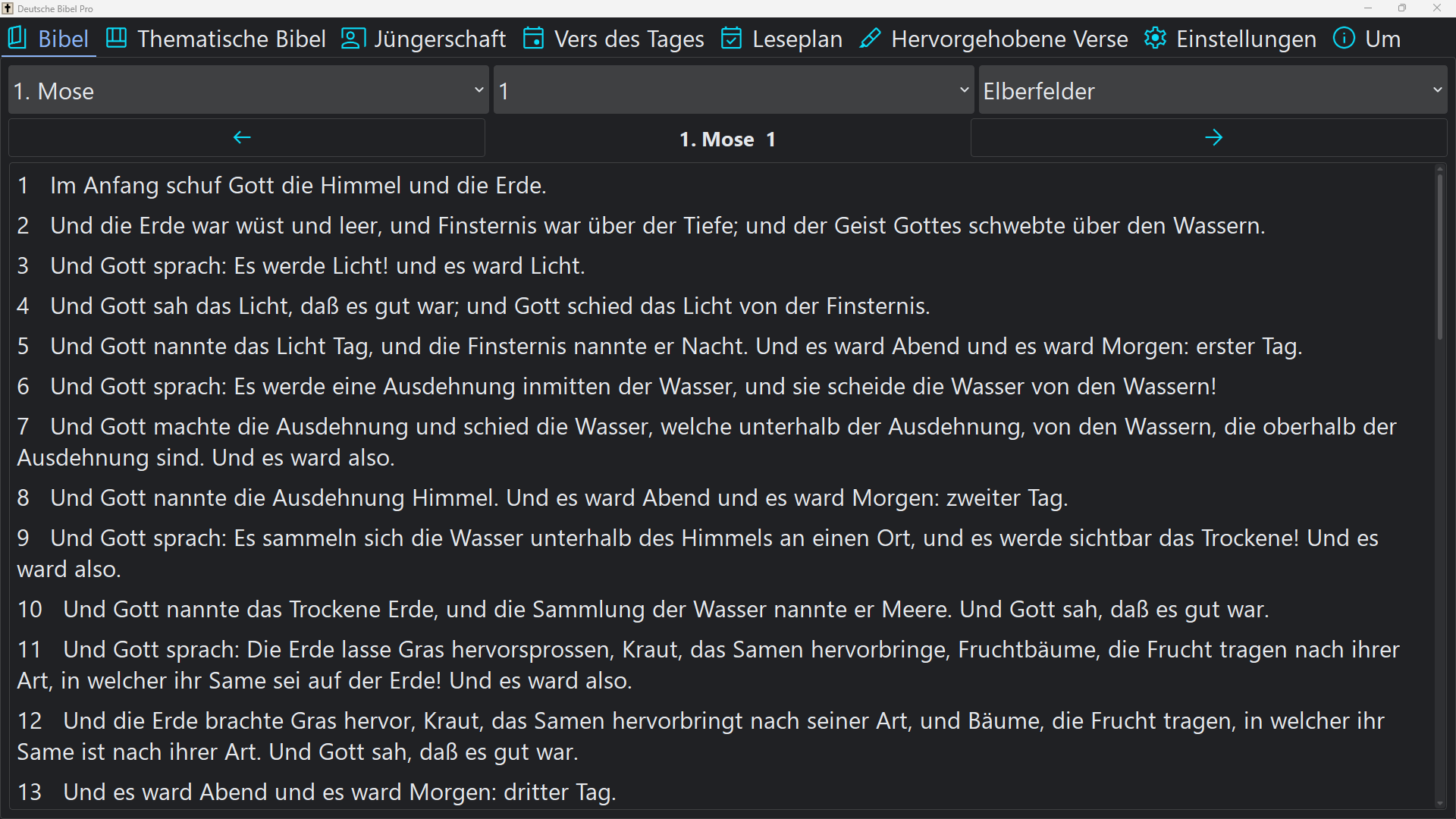 Deutsche Bibel Pro – Kostenlose Bibel-App mit mehreren deutschen Versionen für Windows(422)